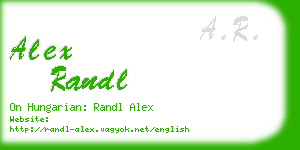 alex randl business card